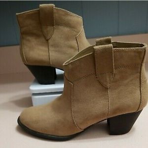 Faded Glory Brown Faux-Suede Ankle Booties
